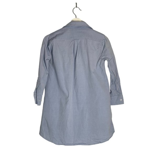 American Apparel Cotton Blue Shirt Dress with Pockets Size XS/S Comfy - Picture 2 of 11